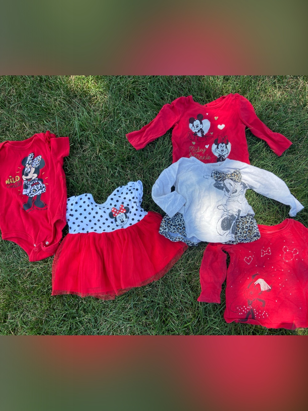 Disney Minnie Mouse Red & White Toddler Clothing Set